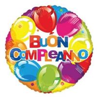 MAYLAR BUON COMPLEANNO TONDO 18